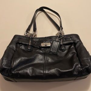 Coach black leather purse.